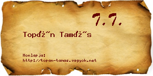 Topán Tamás névjegykártya